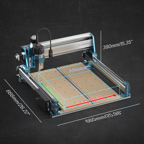 SainSmart Genmitsu 4040-PRO MAX linear rail movement ensures smooth cuts.