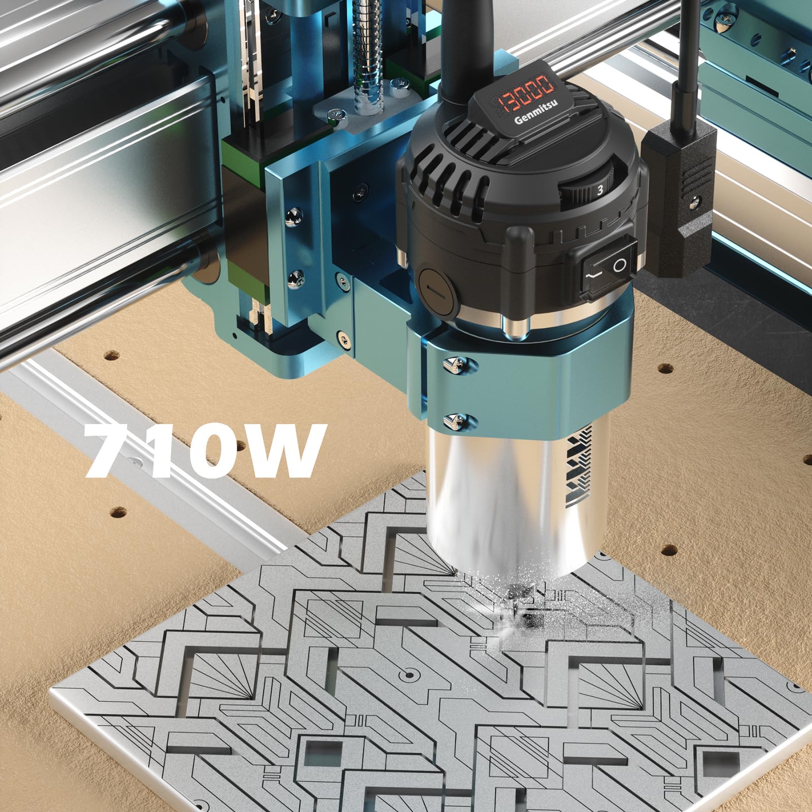 SainSmart Genmitsu 4040-PRO MAX reinforced spoilboard with T-track enables versatile clamping.