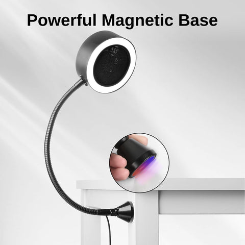 Magnetic cone base attachment stabilizes on metal surfaces during use