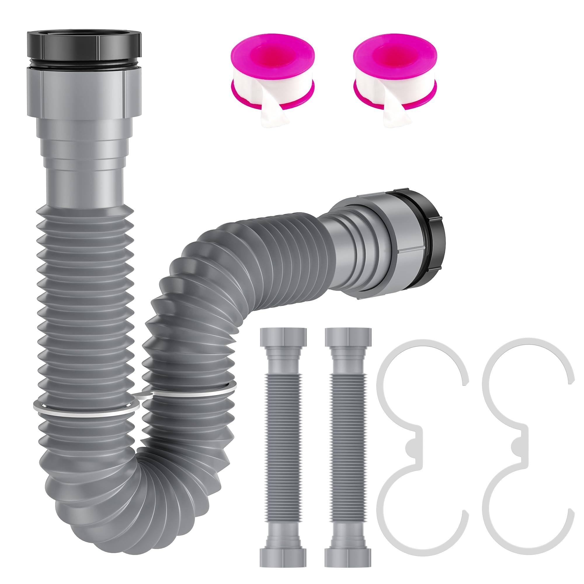 Saint Nieve expandable P-trap extends from 9 to 20 inches for flexible under-sink fit