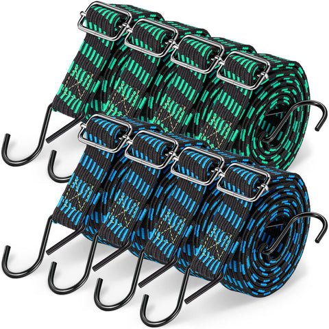 Saintrygo 8-pack bungee cords ready for luggage and travel organization.