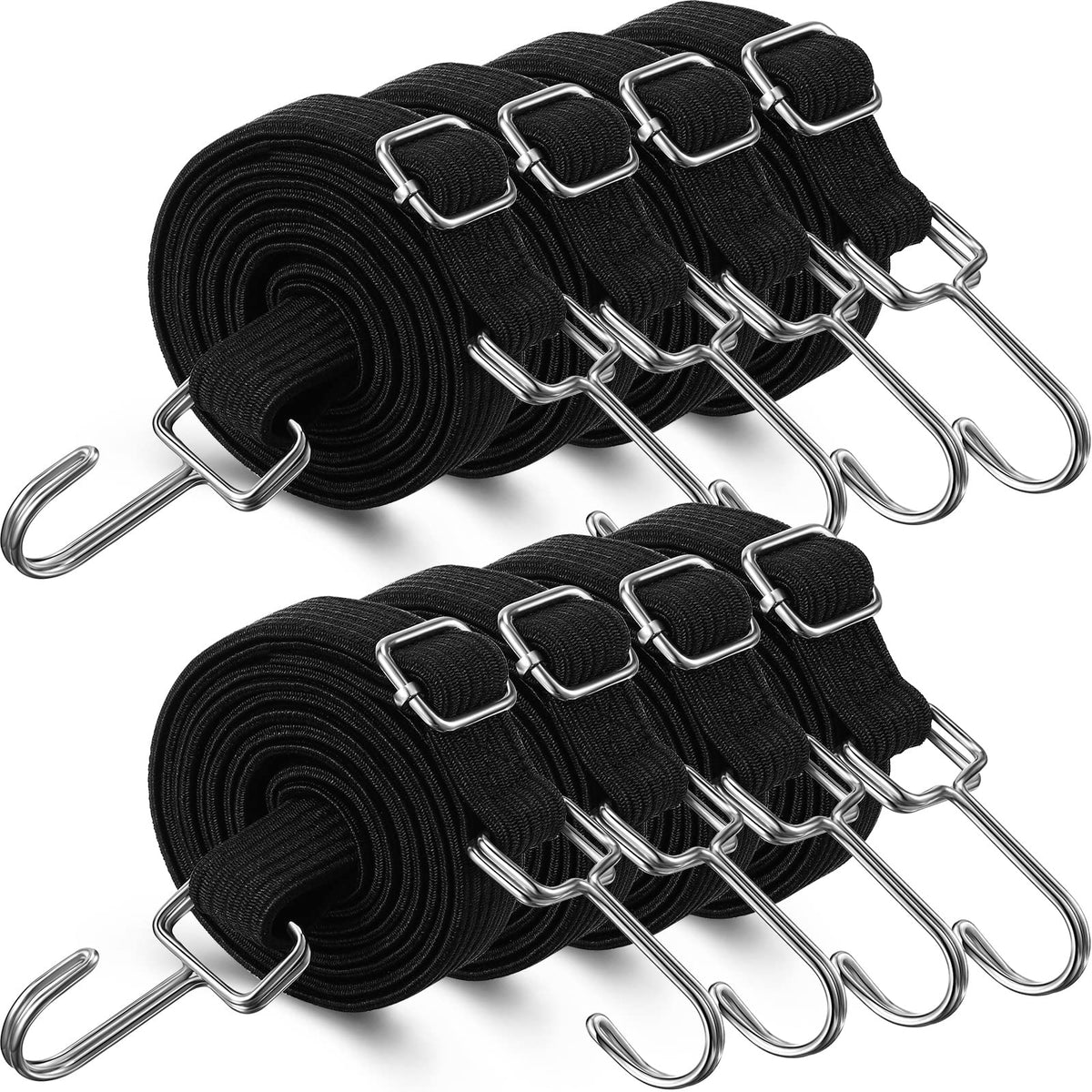 Saintrygo flat bungee cords with hooks secure luggage and gear