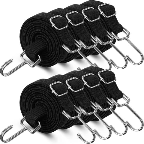Saintrygo flat bungee cords with hooks secure luggage and gear