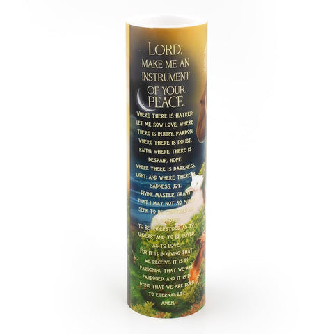 THE SAINTS COLLECTION St Francis flameless candle flicker effect enhances cozy spaces
