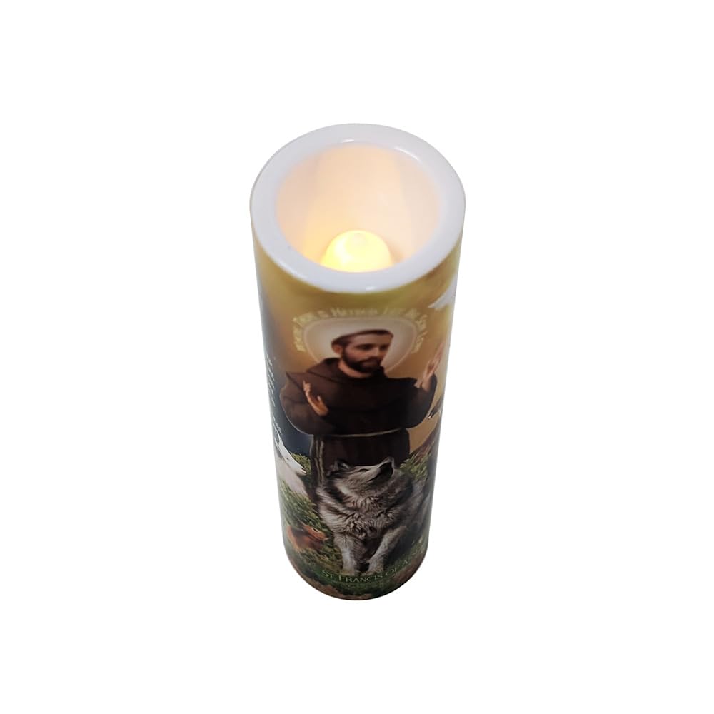 THE SAINTS COLLECTION St Francis candle in a nursery or children's space