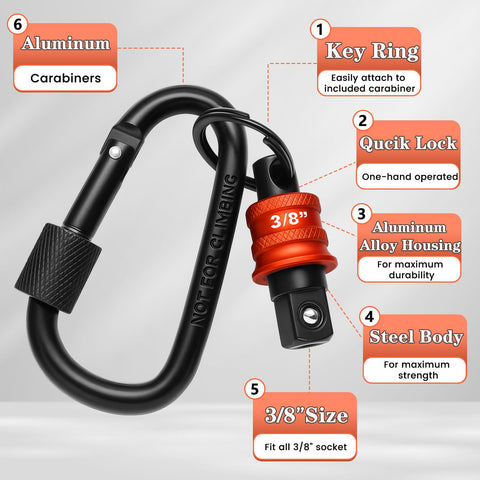 Saipe quick-release design allows one-handed loading of sockets for faster work.