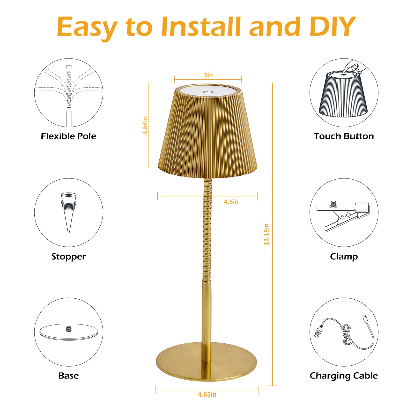 Saiweya clamp-on desk light with a 2.04-inch jaw stays secure