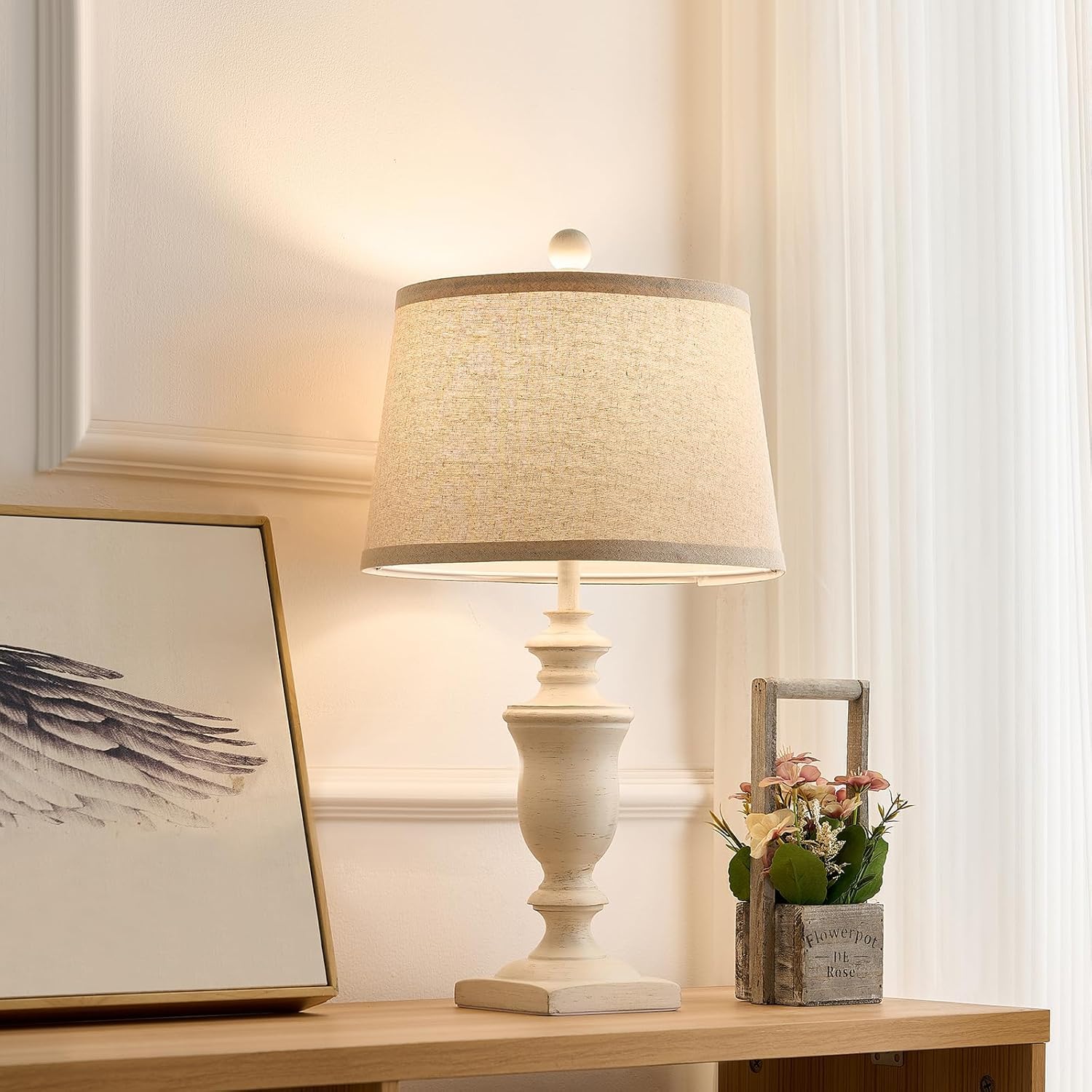 SAIWEYA energy-efficient LED bulbs included for instant, low-energy brightness.