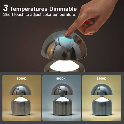 SAIWEYA mini rechargeable bedside lamp with USB-C charging