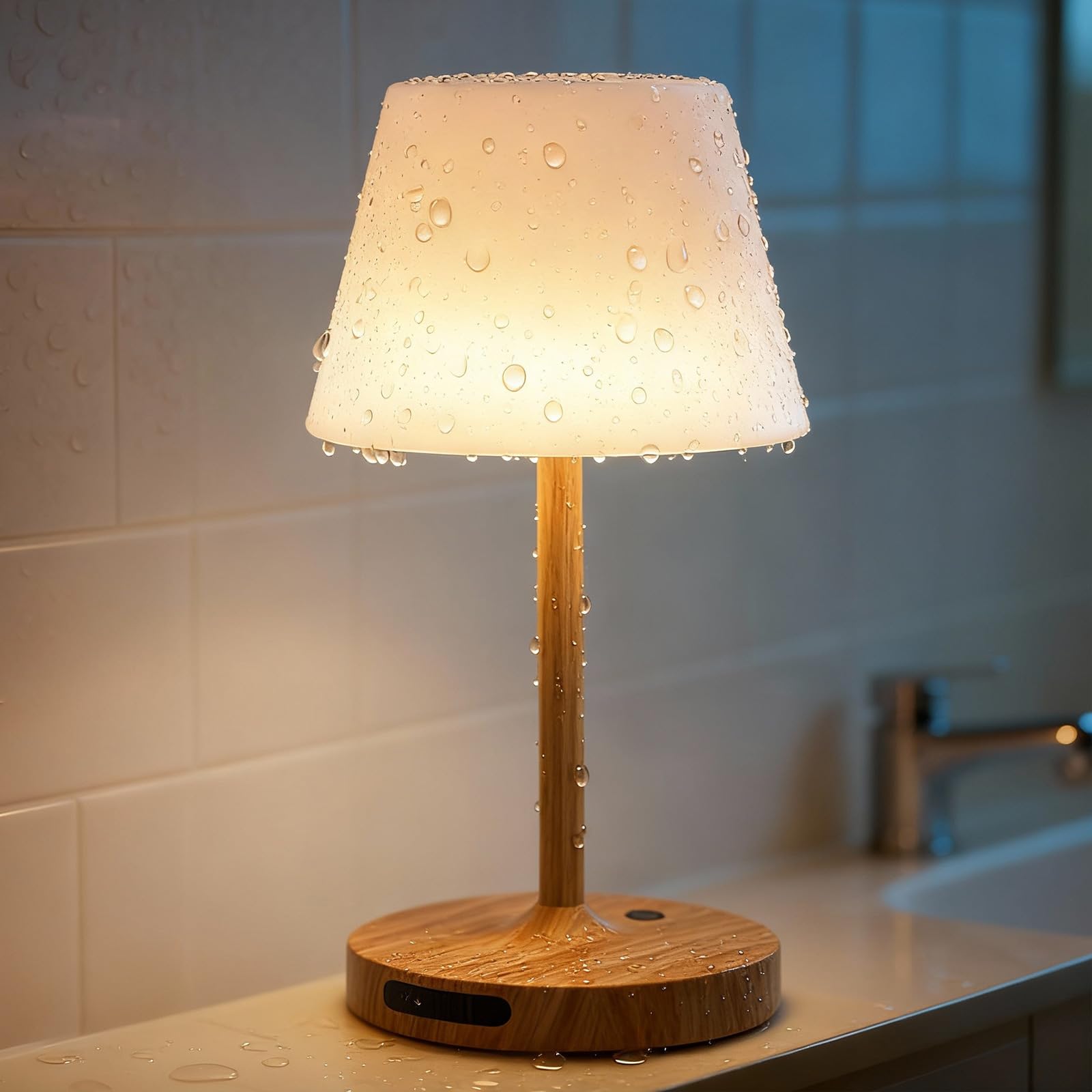 SAIWEYA outdoor shower lamp angle view for wet-space lighting and convenience.