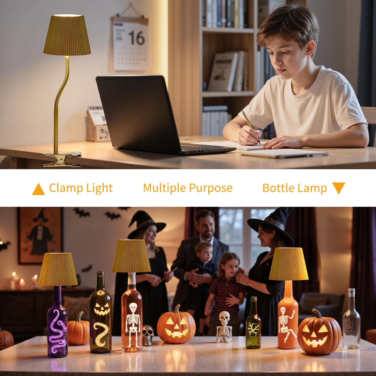 Saiweya portable bedside lamp ideal for reading without outlets