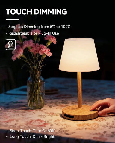 SAIWEYA touch-dimming control enables quick brightness adjustments.