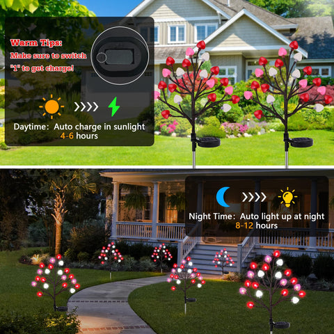 Sakayo auto on-off feature simplifies night illumination along pathways.