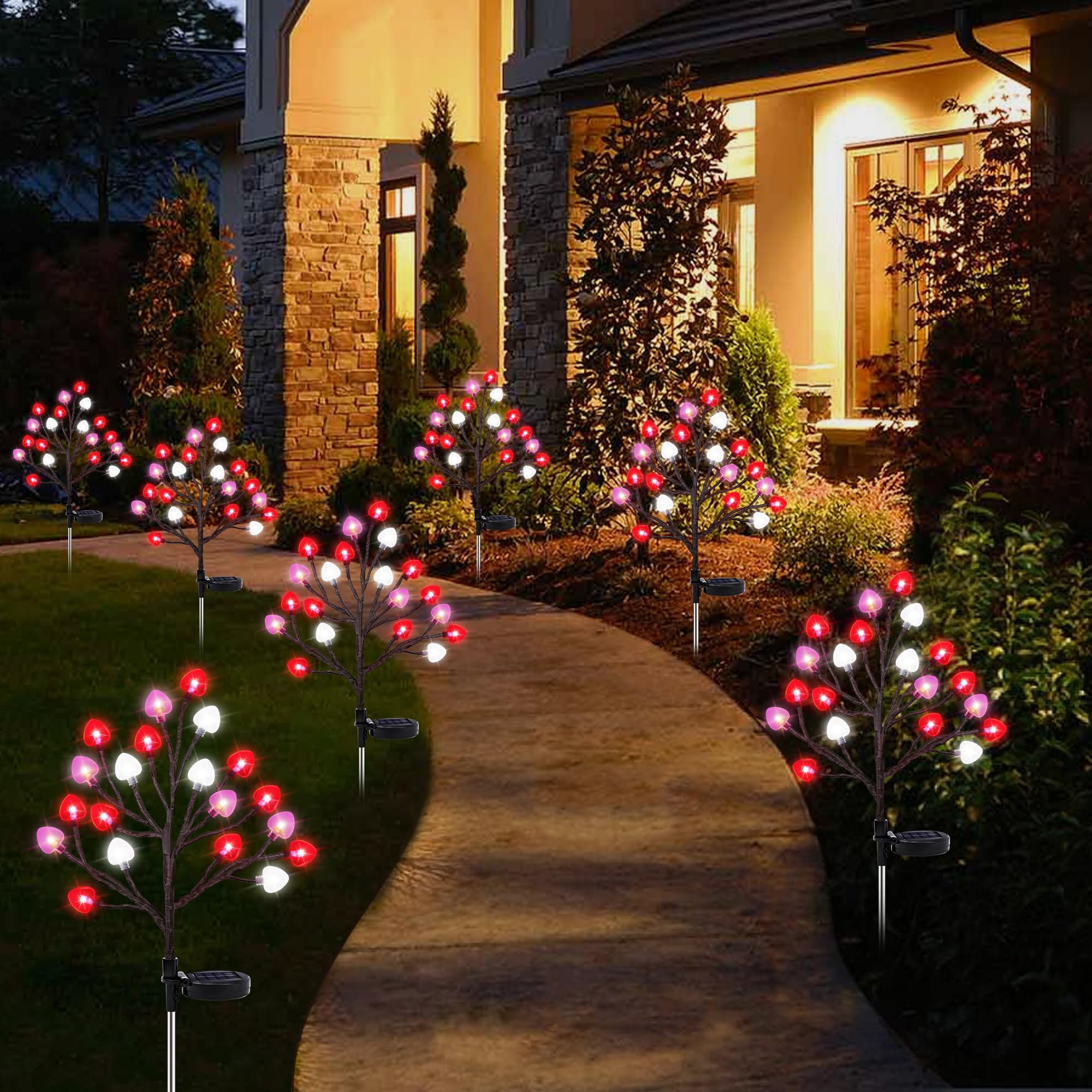 Sakayo two-pack of heart lights provides versatile, charming garden illumination.