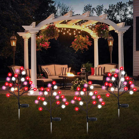 Sakayo waterproof IP65 heart lights resist rain for year-round yard décor.
