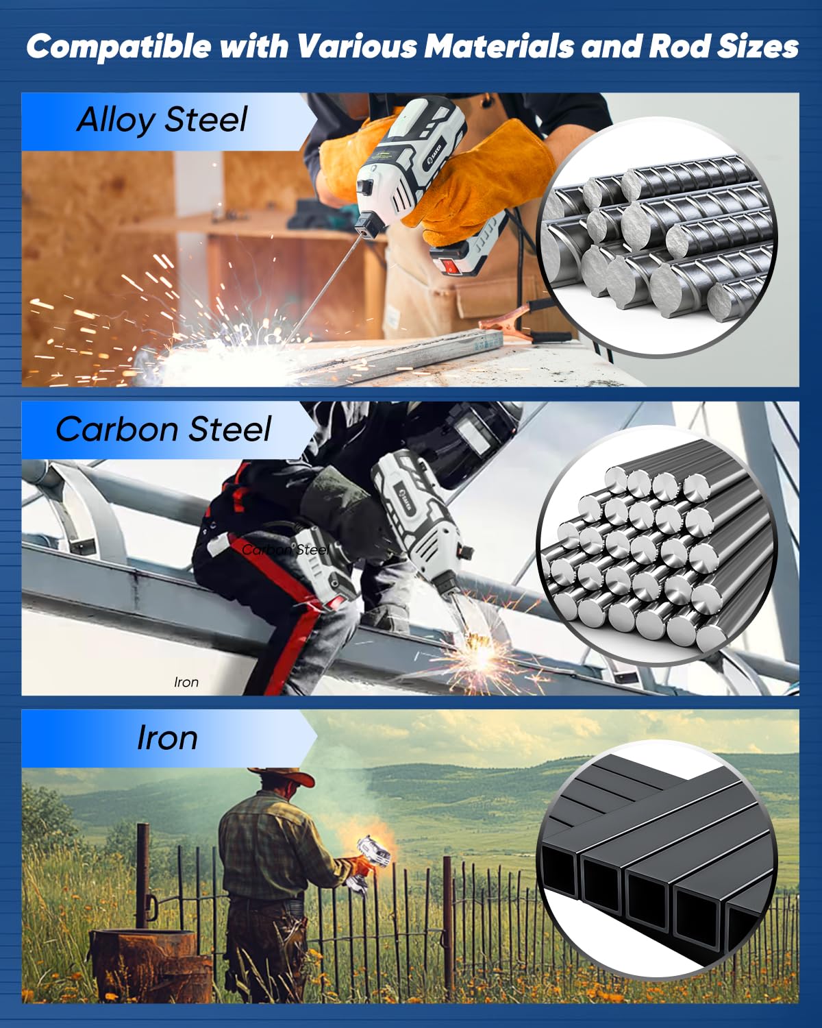 Saker supports 3/32-inch rods for reliable starts and wider usage
