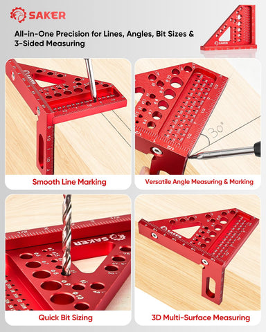 Saker 3D Square angle-pin engaged view shows secure preset angles for framing