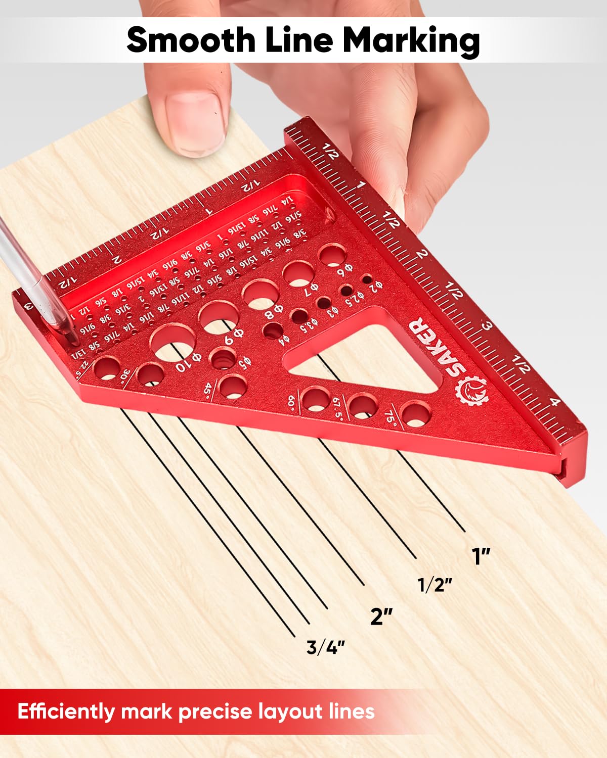 Saker 3D Square drill-bit sizing feature aids accurate hole placement