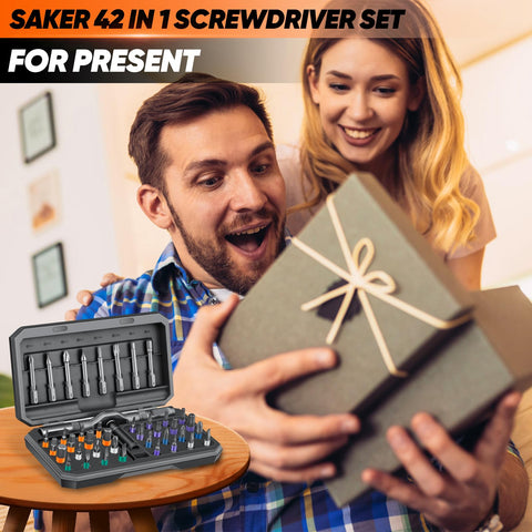 Saker 42-in-1 uses durable S2 steel bits for long-lasting performance.