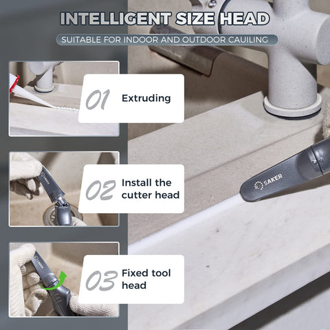 Saker grout hook knife detailing joints for precise finishing.