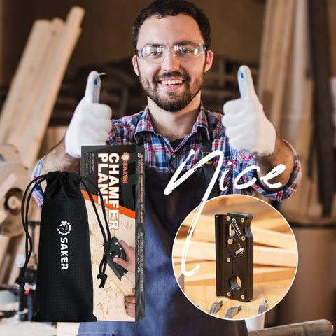 Saker safety retaining edge helps prevent slips during sharp edge work.