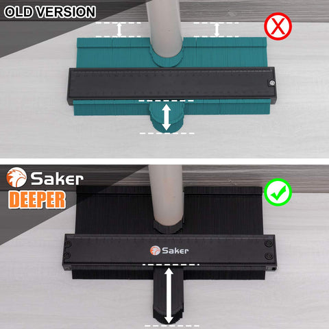 Saker Contour Gauge 10in with locking teeth for repeat contours.