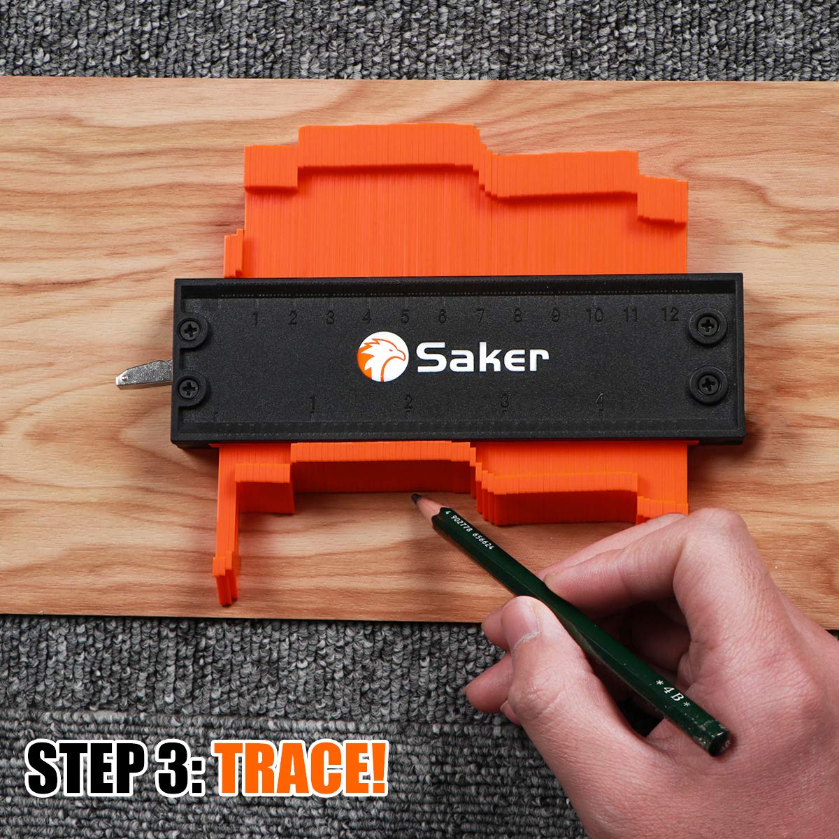 Saker Contour Gauge 10-inch reach expands template capabilities for larger parts