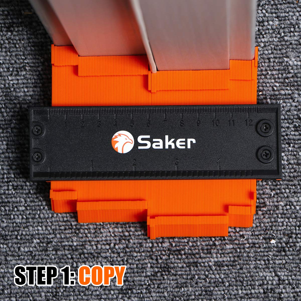 Saker Contour Gauge used to copy wood shapes for seamless mouldings