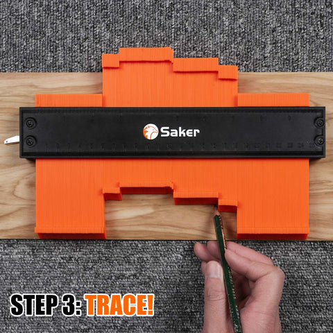 Saker Contour Gauge made of ABS plastic offers durability and rust resistance.