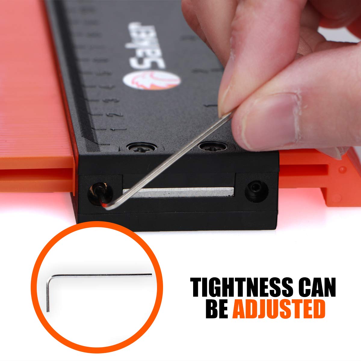Saker Contour Gauge guides tile and laminate cuts with precision