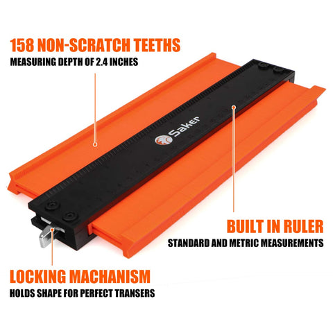 Saker Contour Gauge supports auto body and metalworking projects with precise tracing.