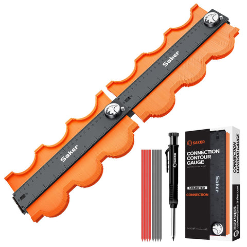 Saker Contour Gauge unlimited connection enabling precise shape transfer for irregular objects