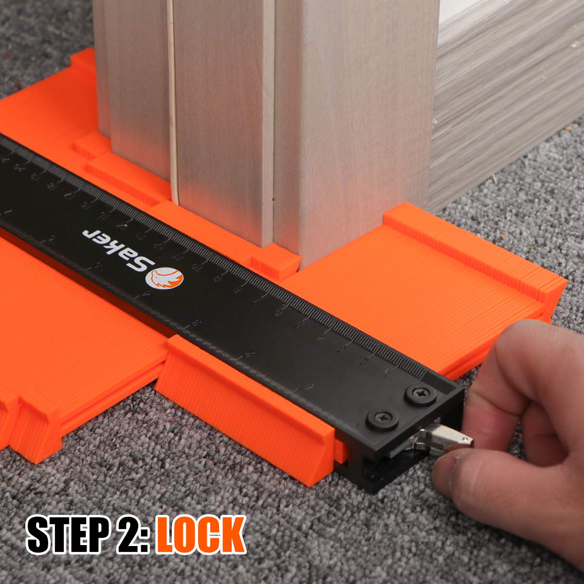 Saker Contour Gauge design supports measuring stair heights and vertical profiles accurately.