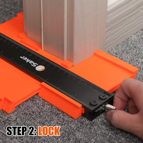Saker Contour Gauge design supports measuring stair heights and vertical profiles accurately.