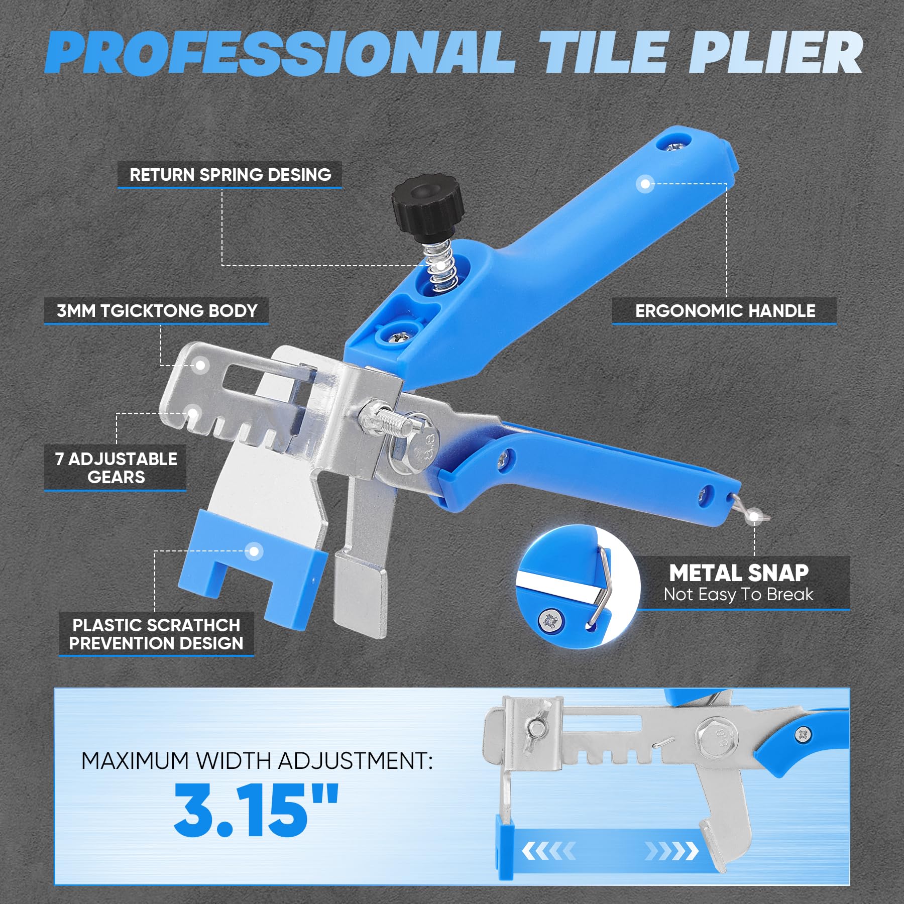 Saker disposable tile leveling clips in 500-count secure tile position quickly.