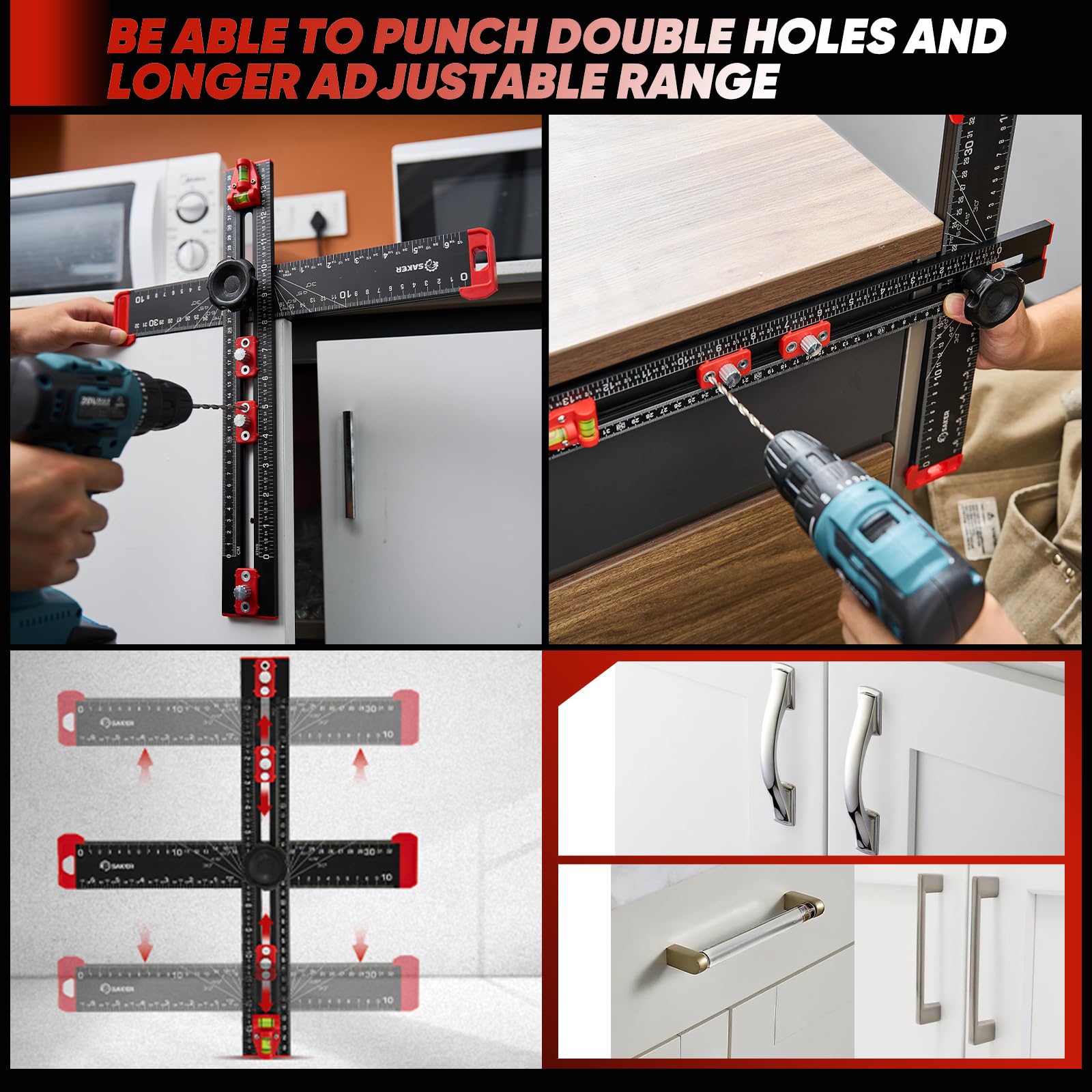 Saker dual-axis bubble level aiding level and plumb setup