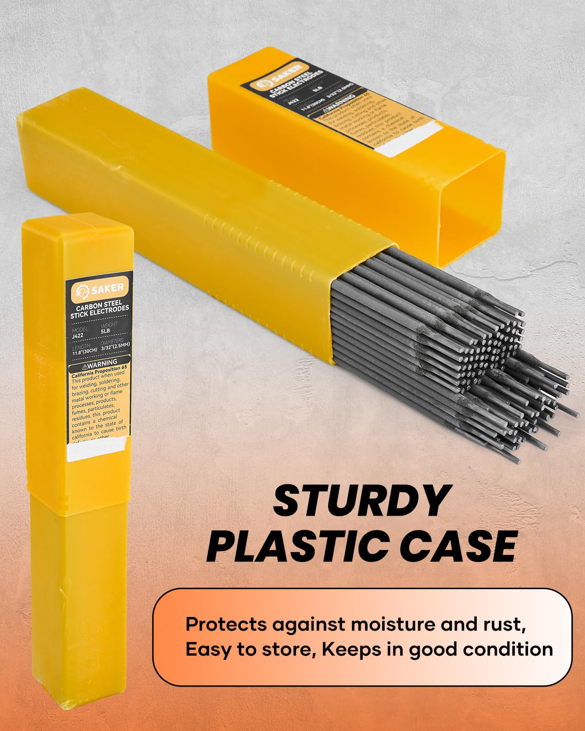 Saker E6013 easy arc-start feature for smoother weld starts