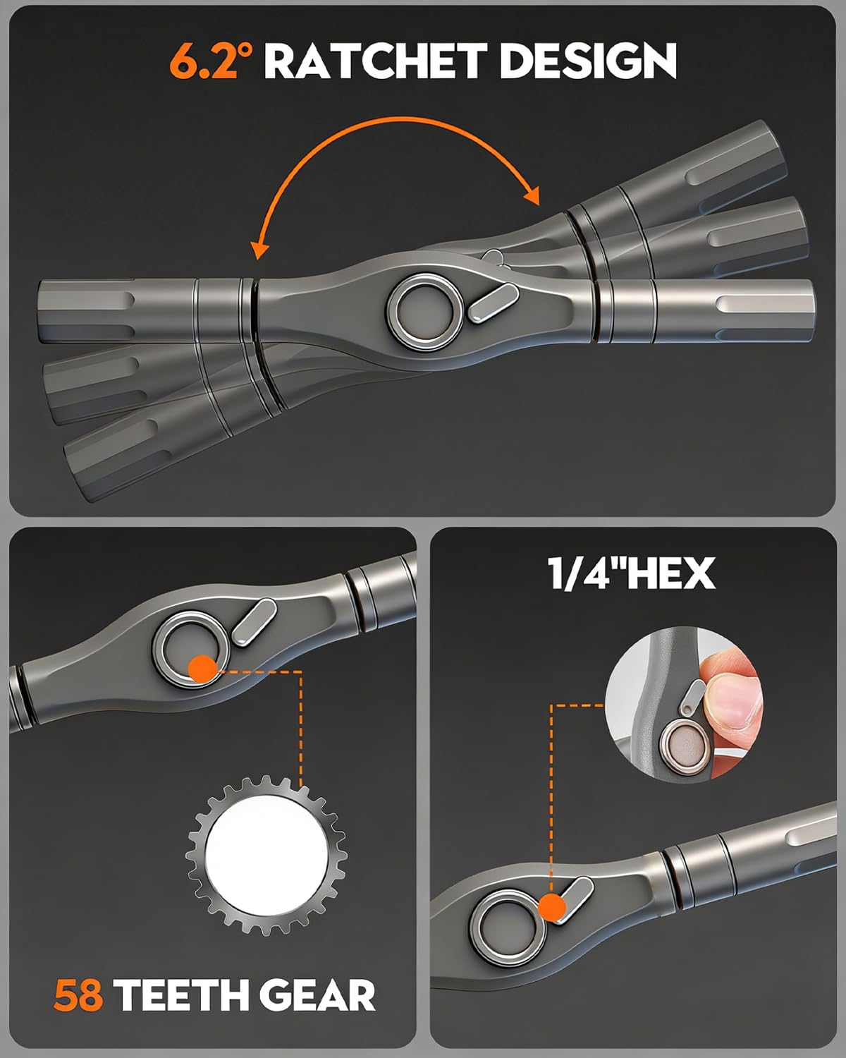 Saker ergonomic T-handle ratchet close-up demonstrates comfortable grip and efficiency in tight spaces.