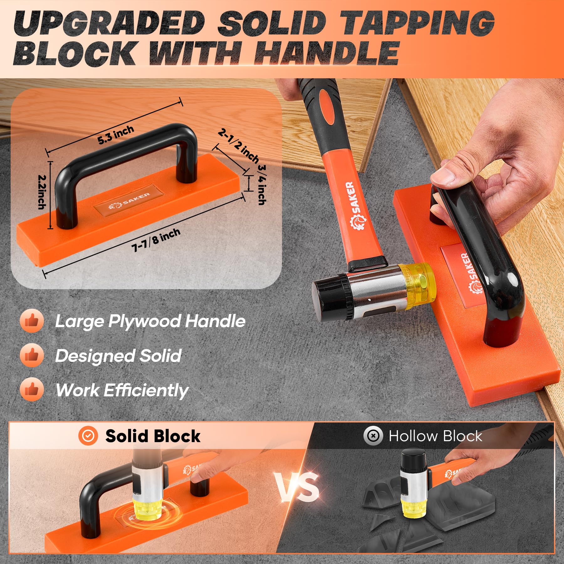 Saker pull bar enables close-to-wall adjustments without edge damage