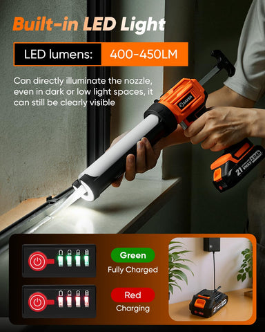 Saker caulk gun ideal for kitchen and bathroom sealing tasks.