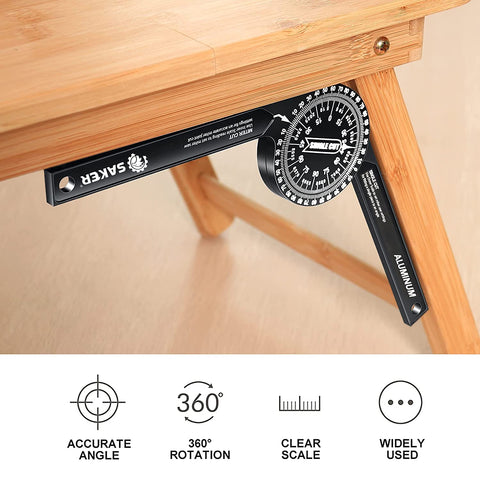 Saker protractor compact design fits easily in tool bags.