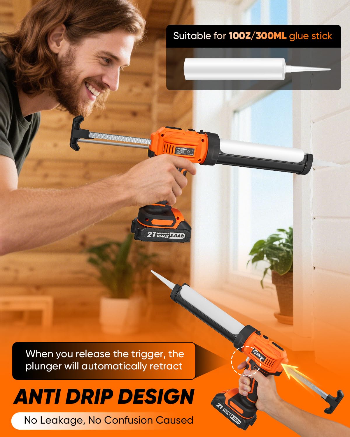 Saker nozzle-light enhances visibility in closets and under cabinets.