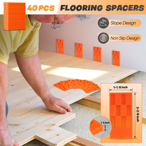 Saker kit with heavy-duty tools promotes stable flooring alignment.