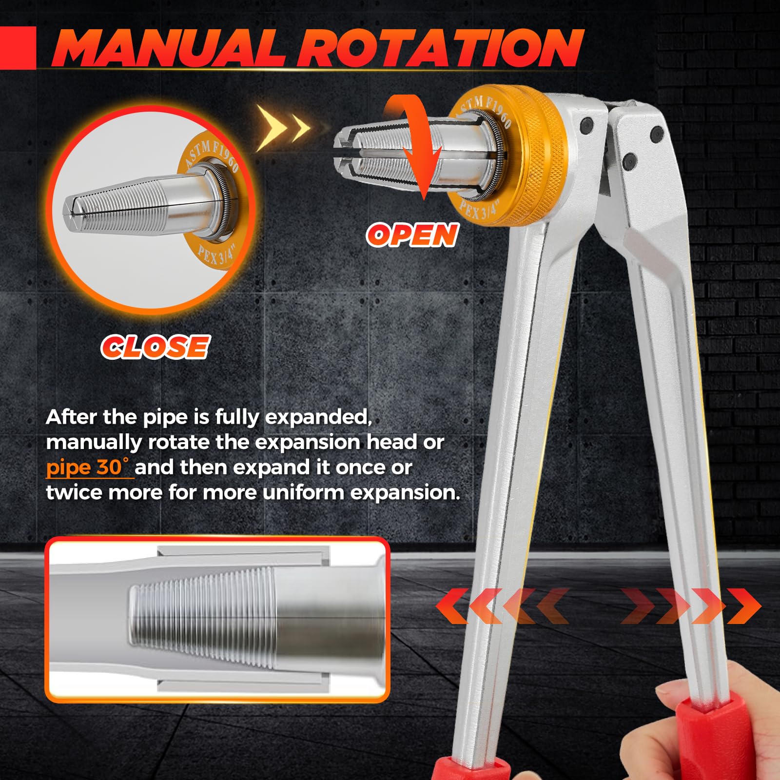 Saker expansion kit includes tube cutting tool for precise prep