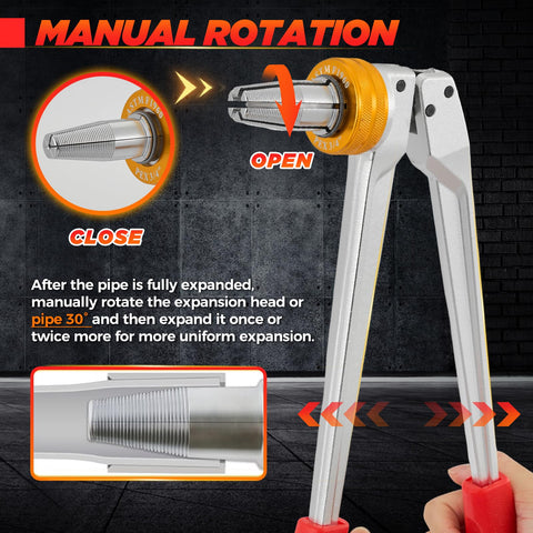 Saker expansion kit includes tube cutting tool for precise prep