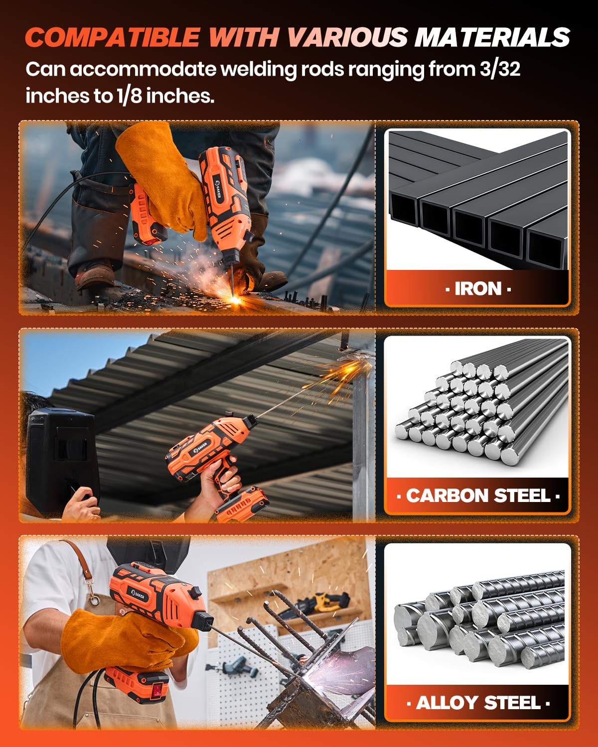Hot arc start feature on the Saker welder for smoother ignition