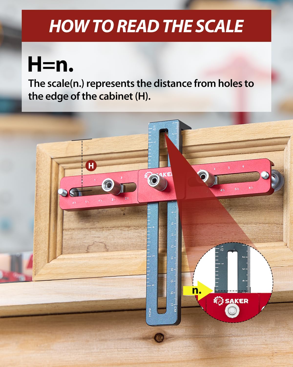 Saker professional cabinetmakers tool for efficient, accurate hardware installation.