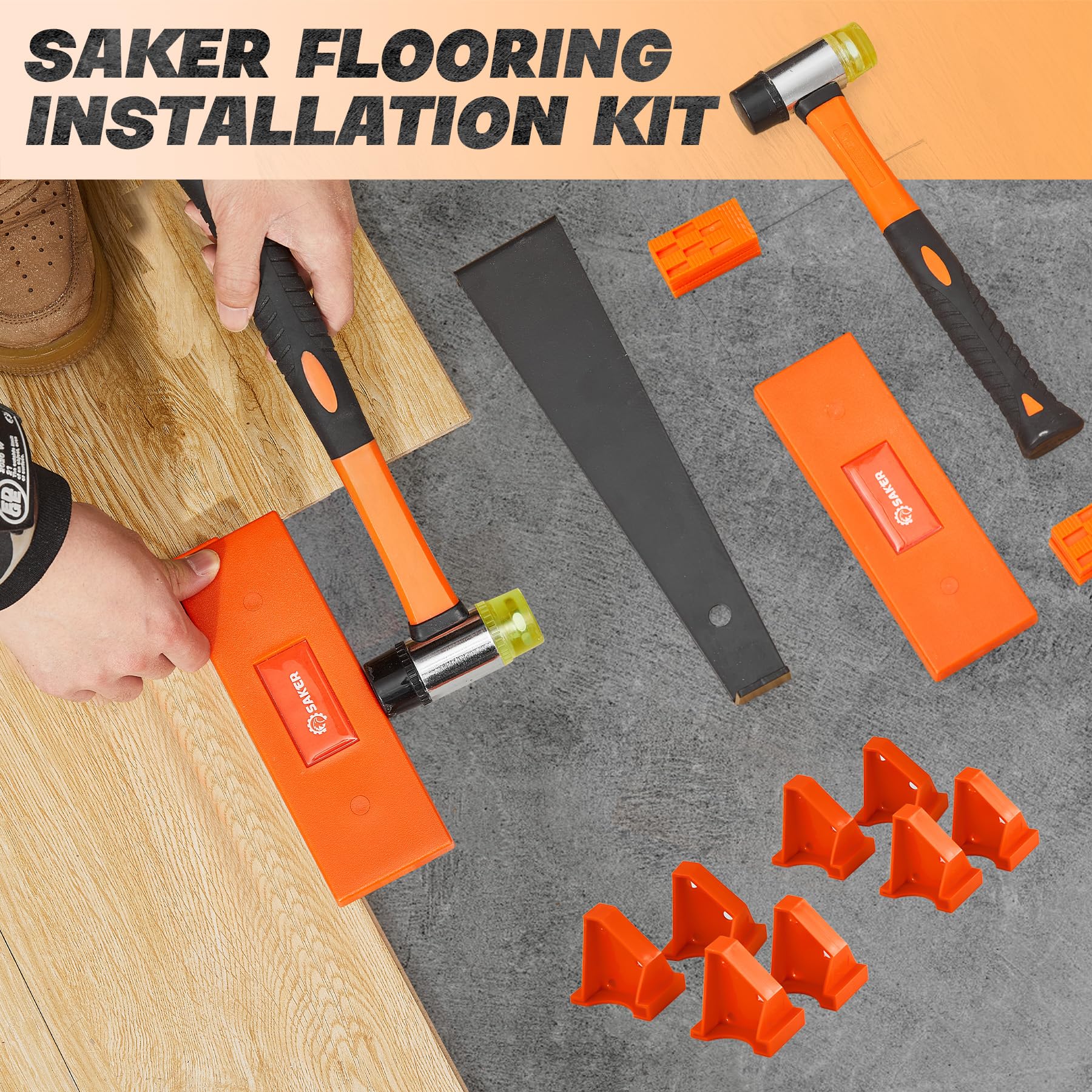 Saker warranty-backed option for reliable laminate and hardwood installs.
