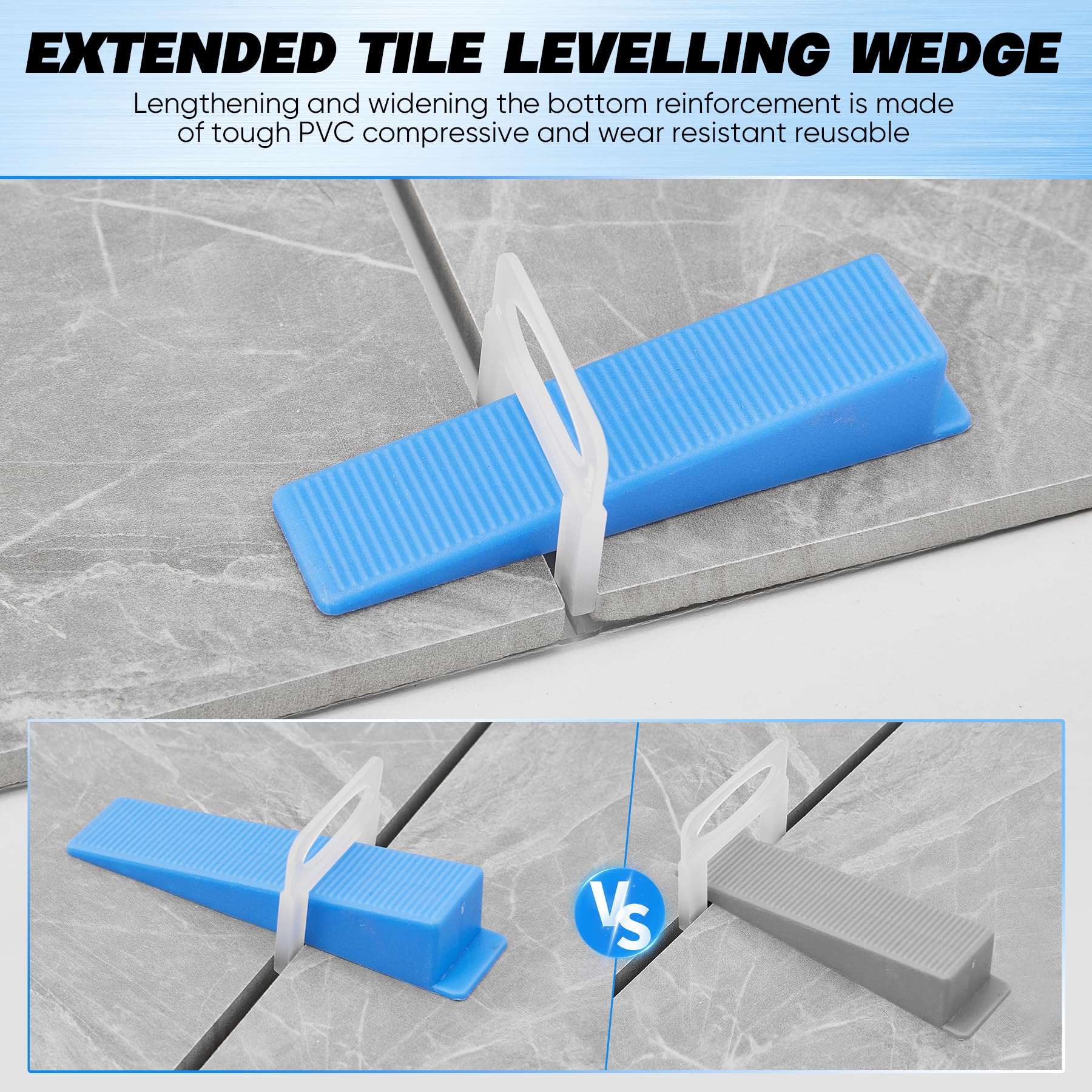 Saker professional-grade tile leveling system for accurate laying on walls and floors.