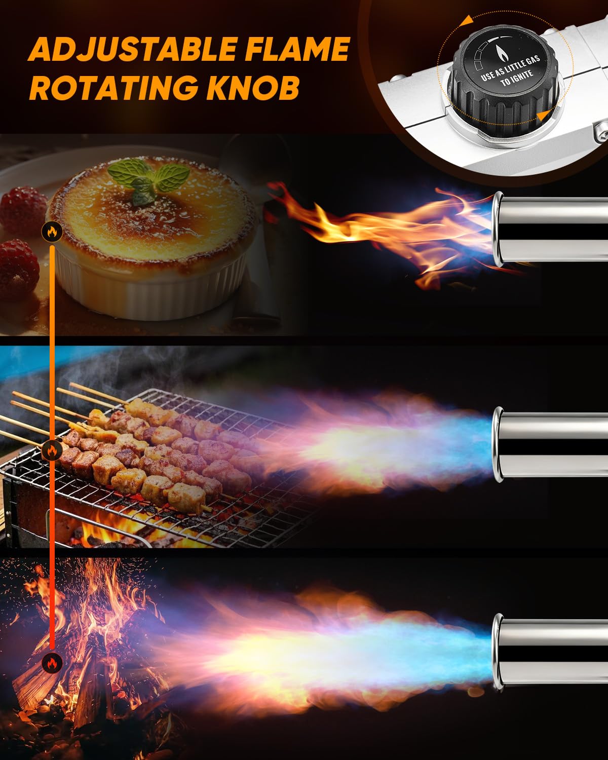 Saker propane torch lightweight and balanced for easy handling outdoors.